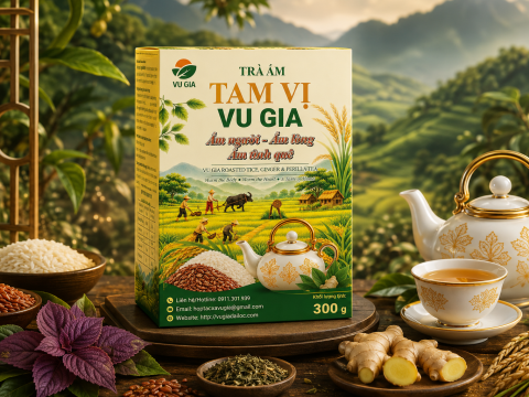 VU GIA ĐẠI LỘC - Trà Ấm Tam vị Vu Gia (Hộp giấy)